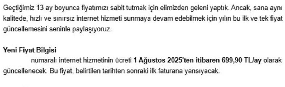 Tabnet'in İnternet masrafları için yüzde 40 gezi! 499 TL'den 699 TL 2'ye artar
